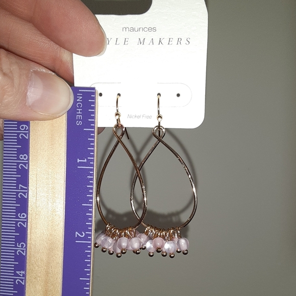 Maurices Pink Beaded Earring Duo - Picture 3 of 4